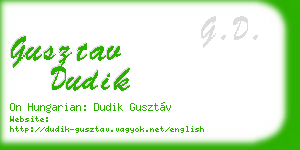 gusztav dudik business card